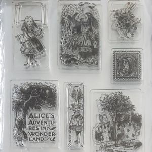 10 piece Alice in Wonderland Stamps